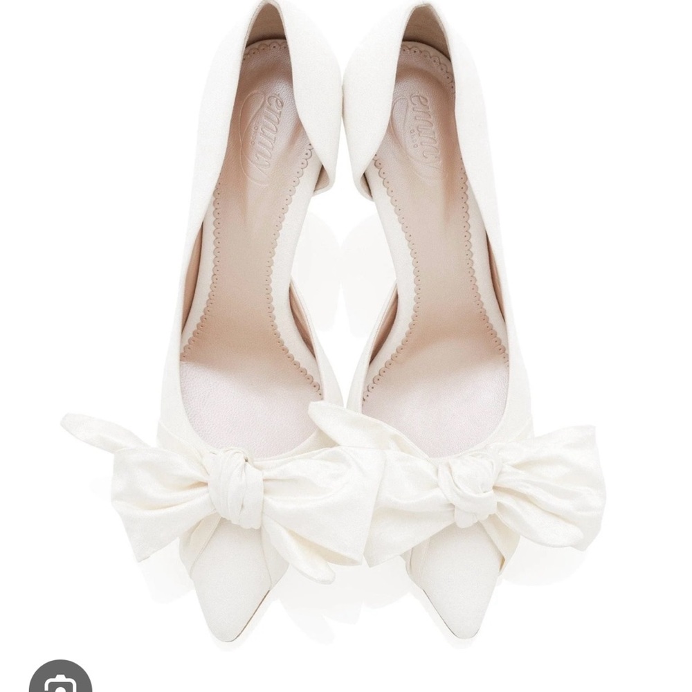 White Heels with Bow